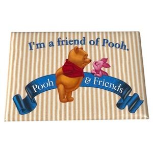 Disney Pooh & Friends Button Pin I'm a Friend of‎ Pooh Collectible